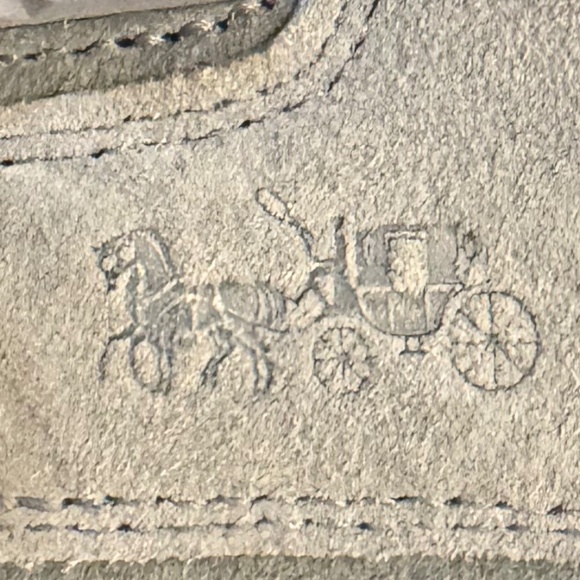 Coach ARLENE SUEDE Leather HORSE BIT Driving LOAFER Moccasin Light BLUE 9/39 - Picture 11 of 11